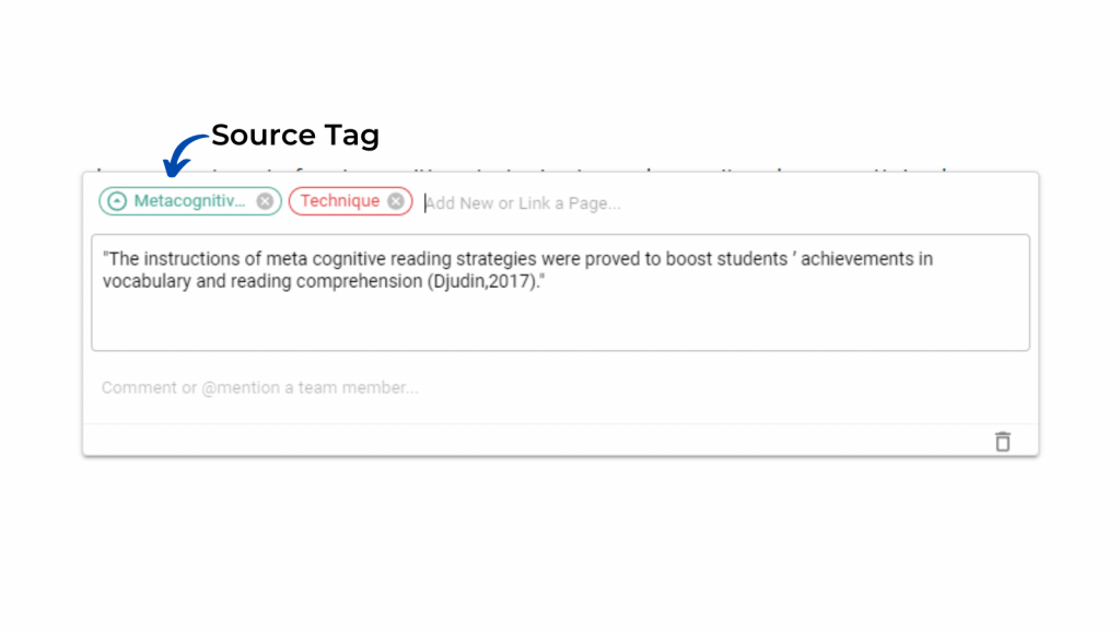 The first Tag of any Atom is the Source Page and known as the Source Tag