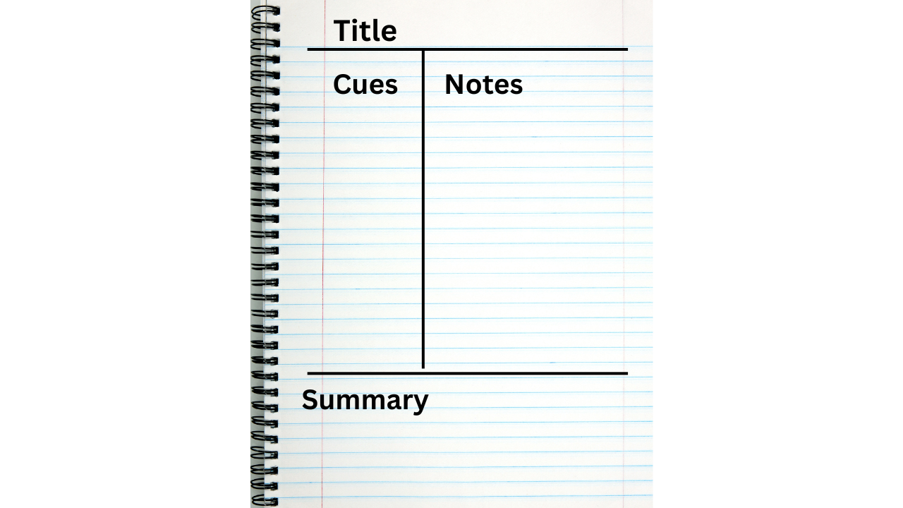 Cornell Notes for Notetaking on Protolyst